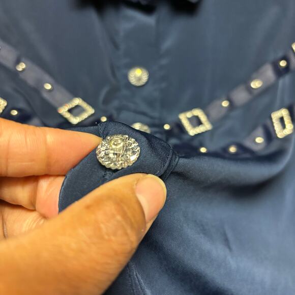 Vintage Rio Shorts Set Outfit Crystal Studded Jewel Cut Womens Medium USA Made - Picture 9 of 16